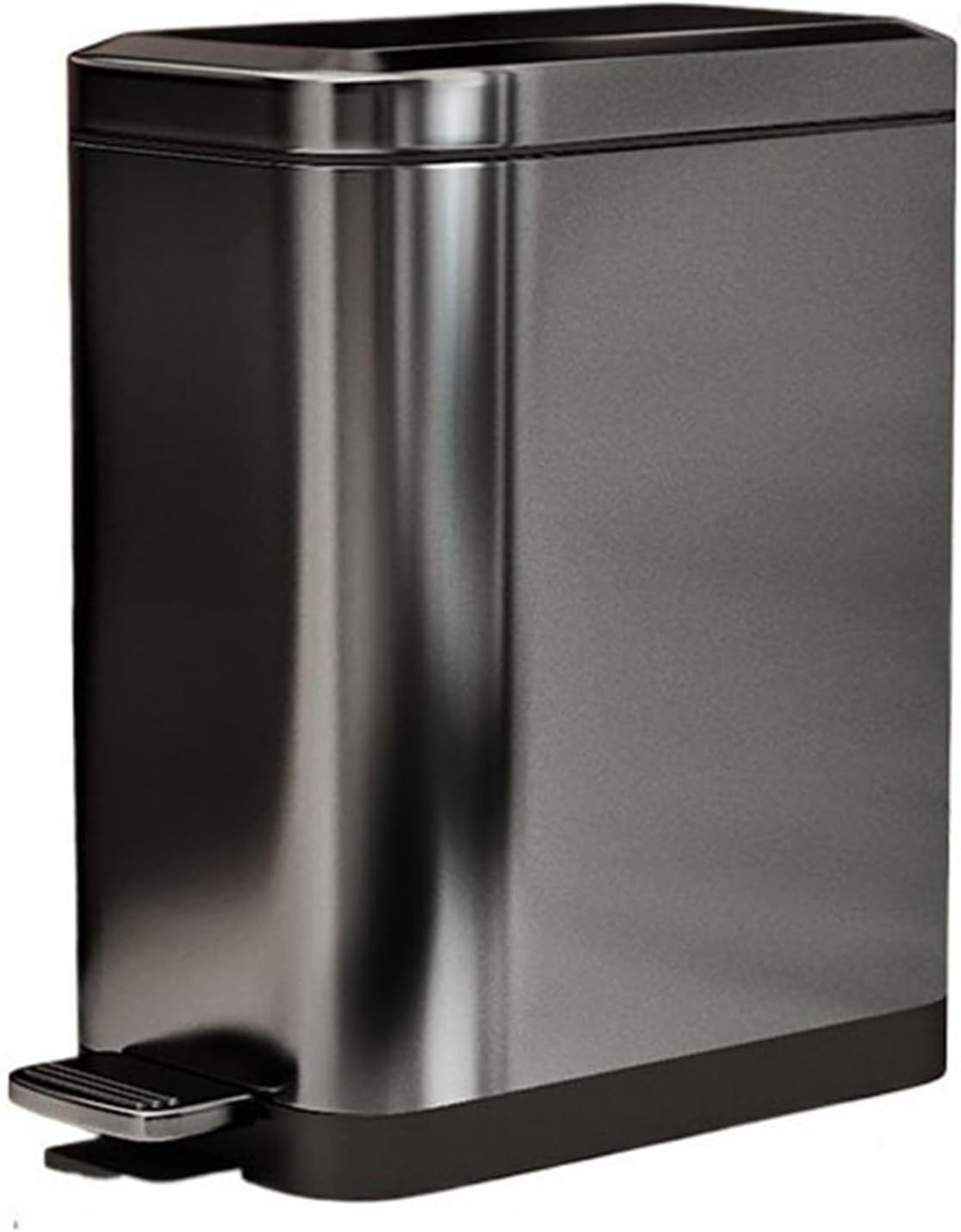 Stylish Stainless Steel Trash Can with Soft Close Lid Removable Inner Bucket Ideal for Home Kitchen Bathroom Sleek Tungsten Finish 18L Capacity