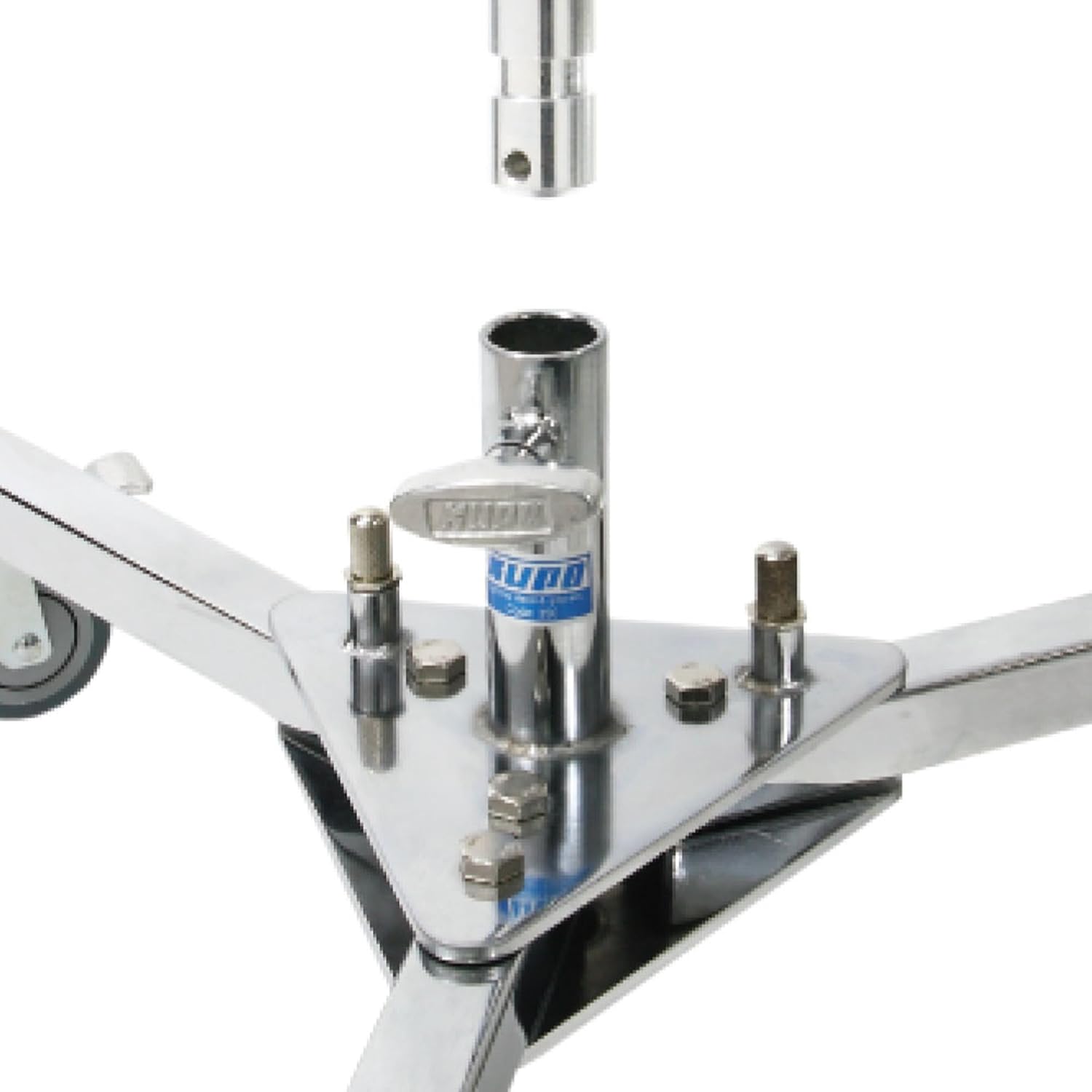Kupo Mighty Runway Stand Base, Heavy Duty Wheeled Base with Extended Leg, Junior 1-1/8' Receiver for Mobile C-Stand Support, High Load Capacity - Black (KS302312)