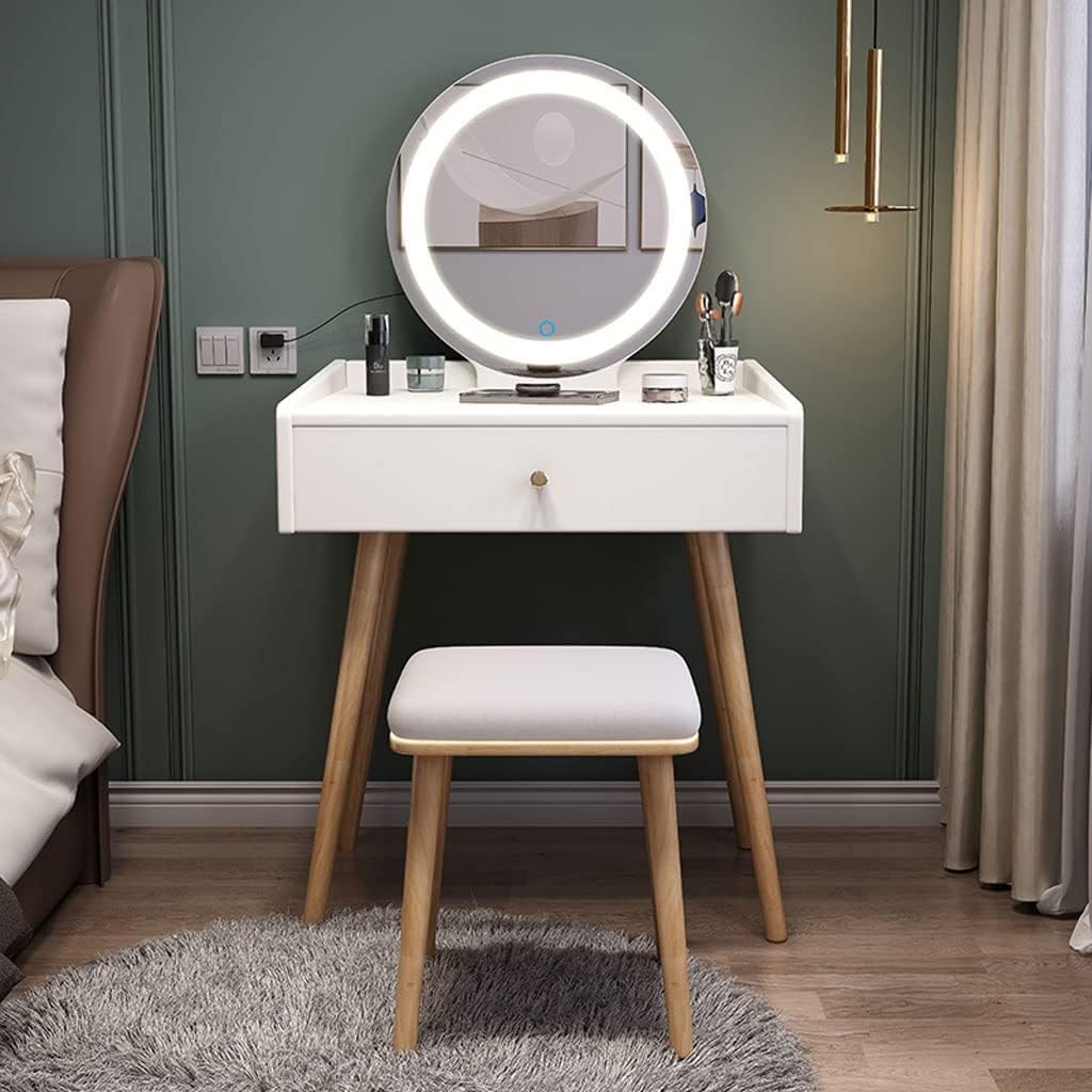 Vanity Benches Vanity Table Set Ladies Fashion Makeup Table Dresser Storage Cabinet Bedroom Modern Dresser Dresser with Drawers (Color : B)