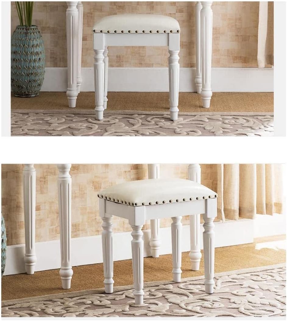BTZHY Vanity Chair,Leather Vanity Benches Footstools, Piano Stool, Makeup Seat, Garden Stools, Dressing Stools, Living Room and Bedroom Desk Stools