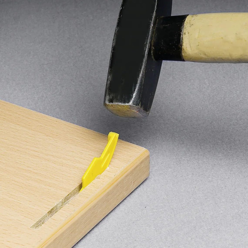 KNAPP Sunny Biscuit Connector – #20 Plastic Slide-in Wood Joiner with Locking Tabs for Tight, Hidden Joints – Self-Tightening Fastener for RTA Furniture, Cabinets, Trim – 250 Pairs