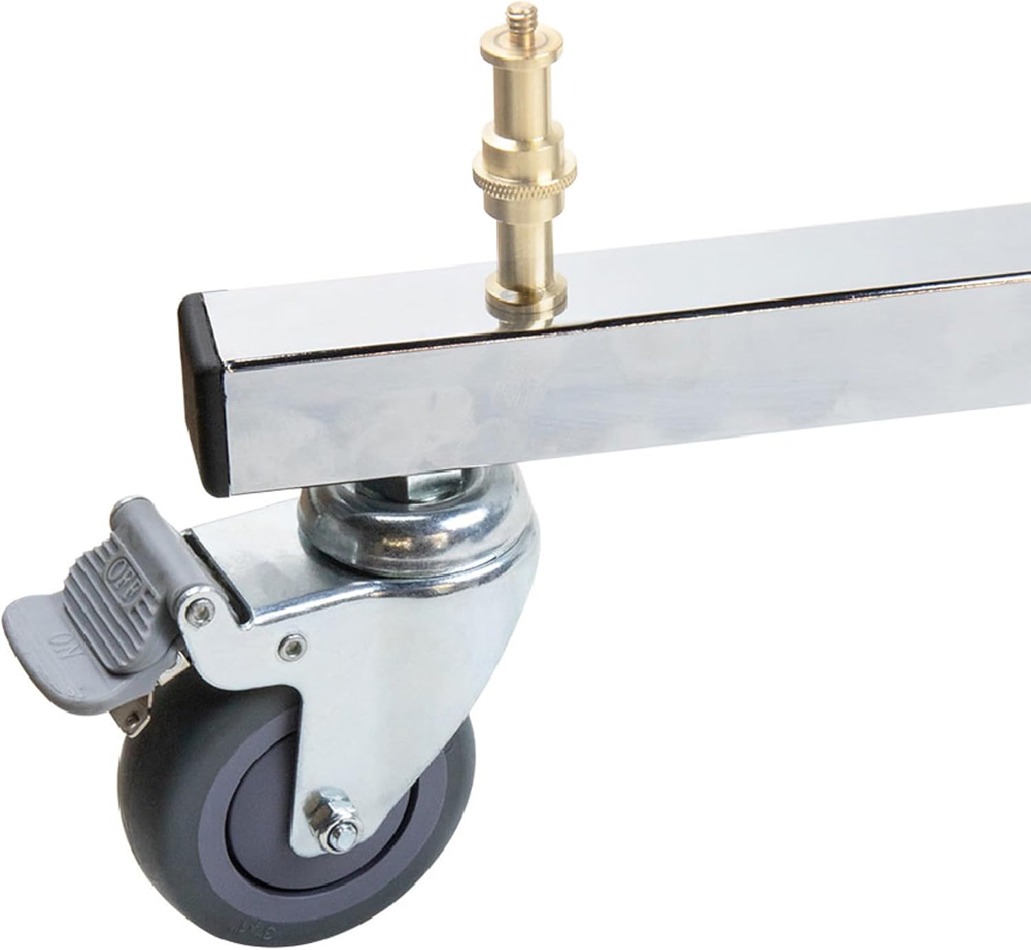 Kupo Mighty Runway Stand Base, Heavy Duty Wheeled Base with Extended Leg, Junior 1-1/8' Receiver for Mobile C-Stand Support, High Load Capacity - Black (KS302312)