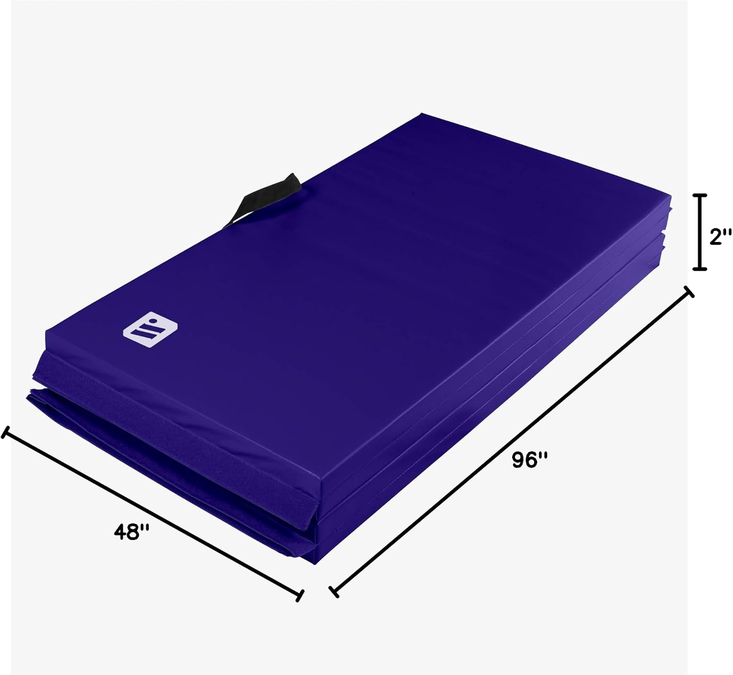 We Sell Mats - 4 ft x 8 ft x 2 in Premium Personal Fitness & Exercise Mat for Home Workout - Lightweight and Folds for Carrying – All Purpose Home Gym Mat – Thick Mat for Yoga, Pilates, Stretches
