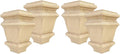 Highland Manor Wood Products Square Baymont Bun Foot - 4 1/2' Tall x 2 7/8' Wide - Unfinished Wooden Furniture Feet for Beds, Sofas, Dressers, and Kitchen Cabinets (Hard Maple) (Set of 4)