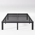 12 Inch High Cal King Metal Bed Frame No Box Spring Needed, Platform California King Bed Frame, Heavy Duty, Easy Assembly, Noise Free, Black
