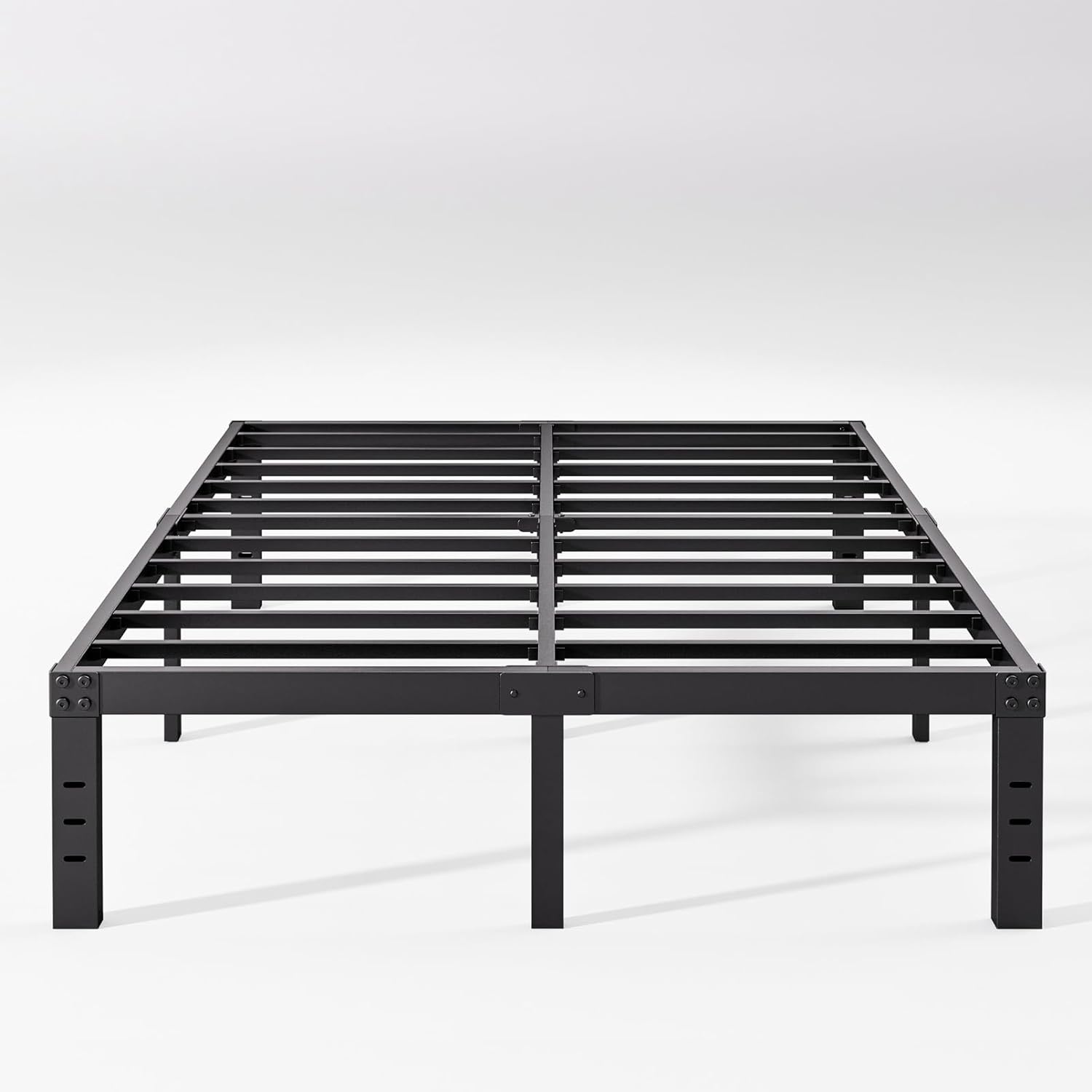 12 Inch High Cal King Metal Bed Frame No Box Spring Needed, Platform California King Bed Frame, Heavy Duty, Easy Assembly, Noise Free, Black