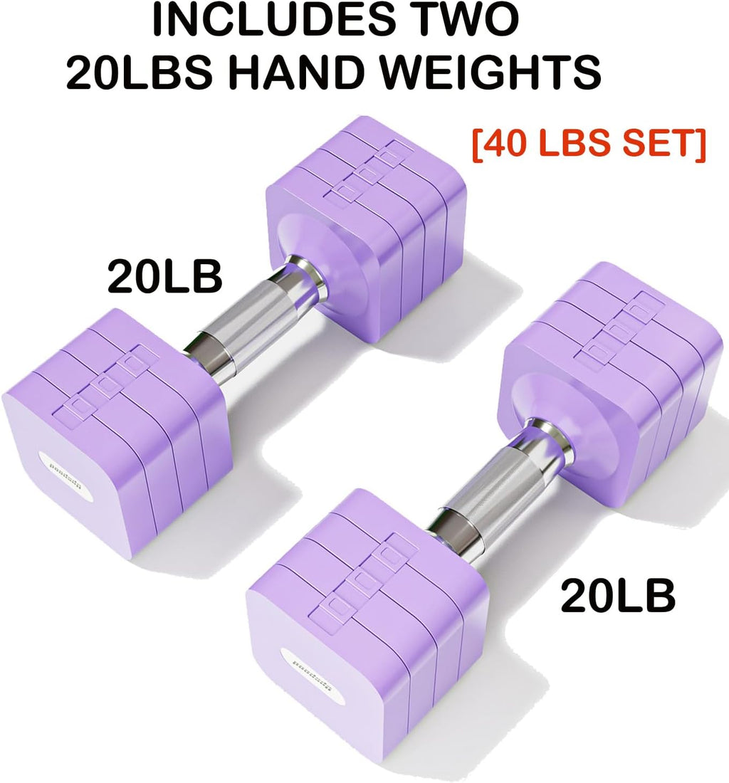 15LB 20LB 30LB 40LB 50LB Adjustable Dumbbell Set Free Weights Dumbbells Set for Women Men Hand Weights Sets Adjust Dumbbell Weight Sets for Home Gym Exercise Workout Strength Training Equipments