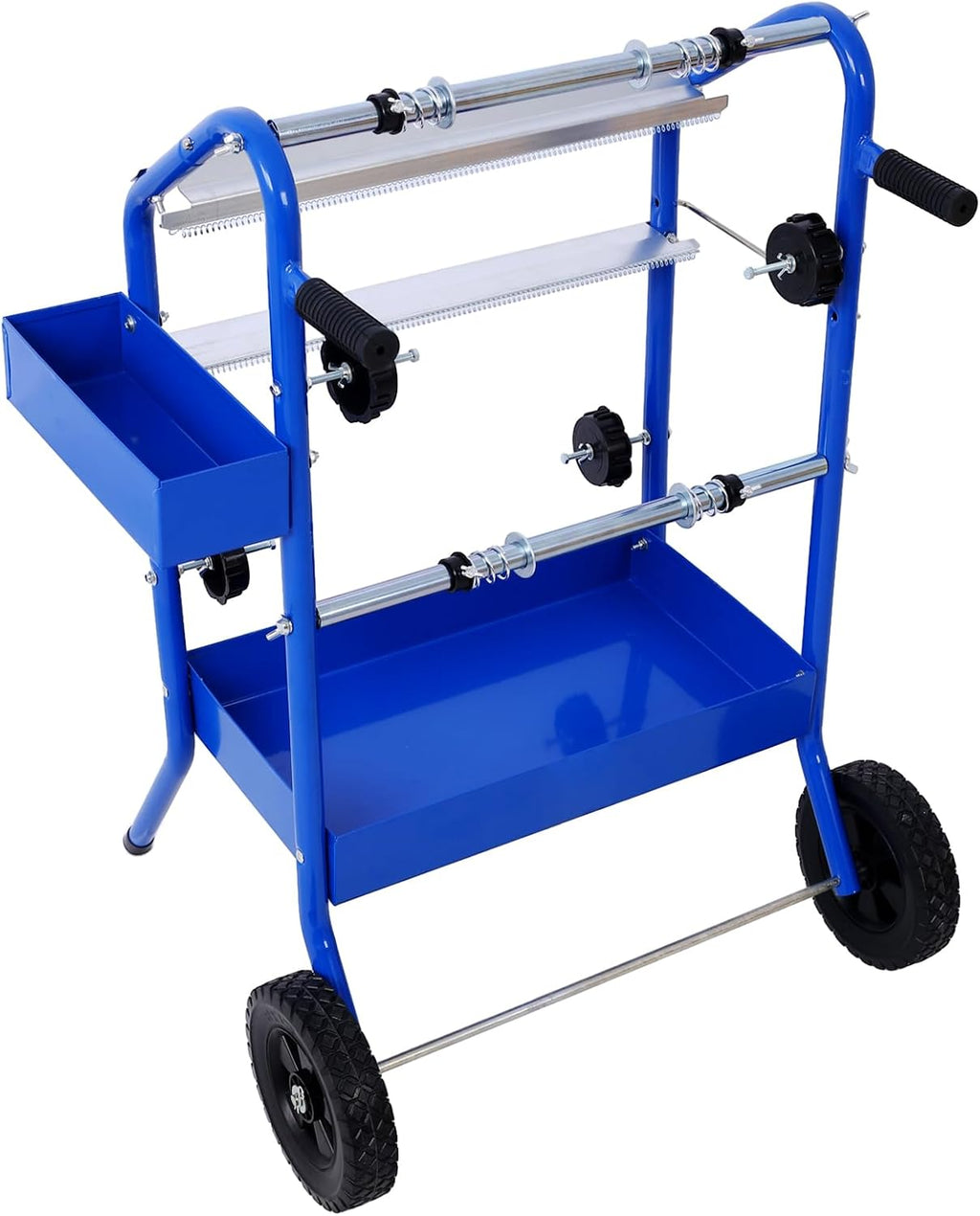 Mobile Masking Paper Dispenser for Automotive Paint Shops - Professional 18-Inch Multi-Roll Cart with Storage Trays & Cutting System - Heavy-Duty Workshop Organizer for Spray Painting Tools &