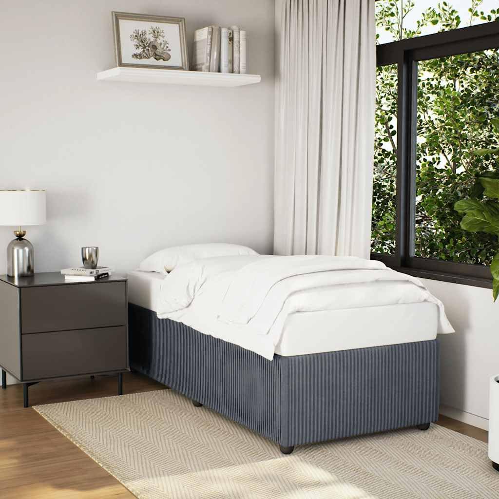 Dark Gray Velvet Twin XL Bed Frame with Plywood and Engineered Wood Construction, 100% Polyester Upholstery for Modern Bedroom Decor, Breathable Material and Easy Assembly