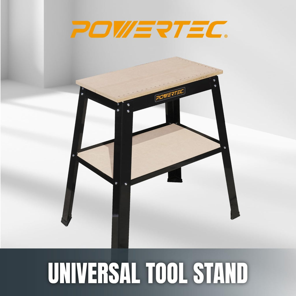 BORA Universal Mobile Base PM-1050 and POWERTEC UT1002 Multipurpose Tool Stand with 14' x 25' Split MDF Top