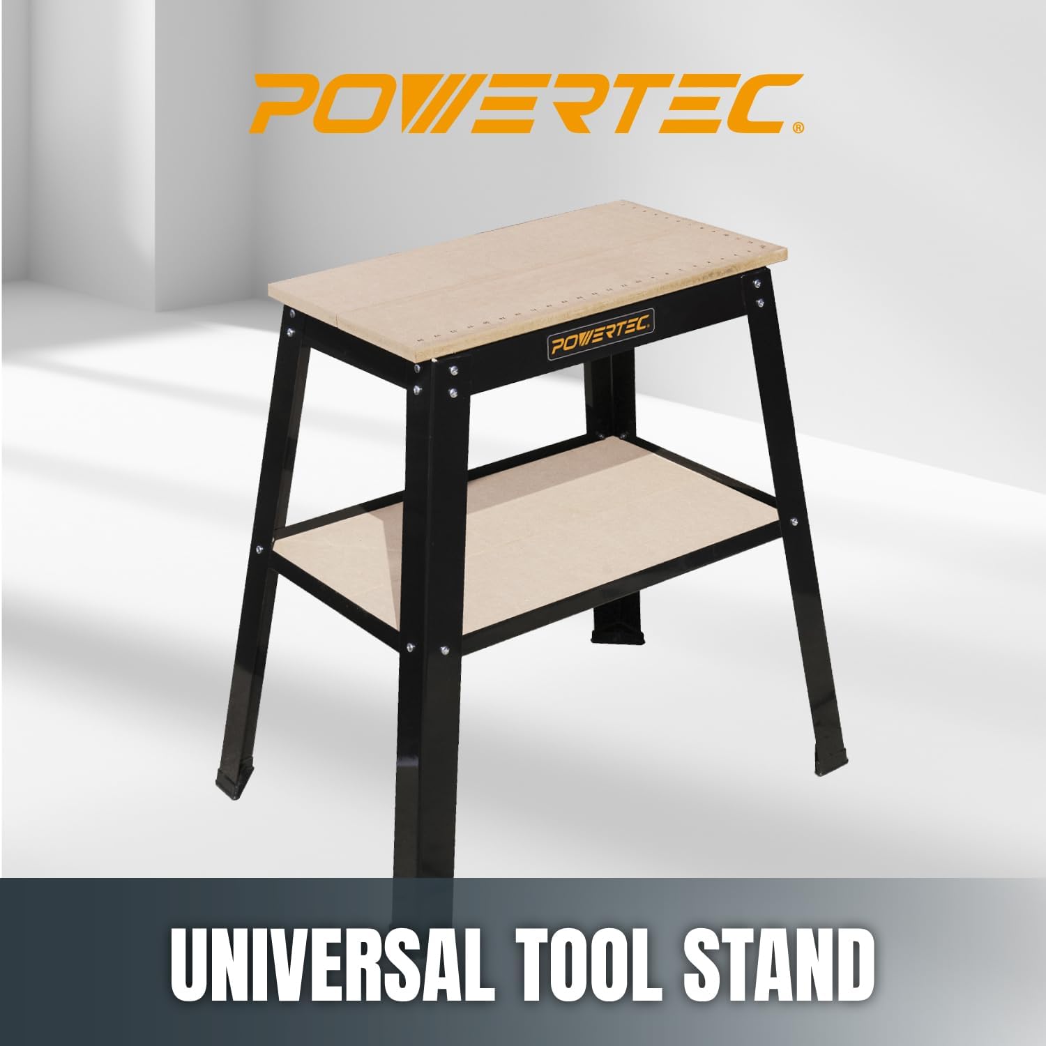 BORA Universal Mobile Base PM-1050 and POWERTEC UT1002 Multipurpose Tool Stand with 14' x 25' Split MDF Top
