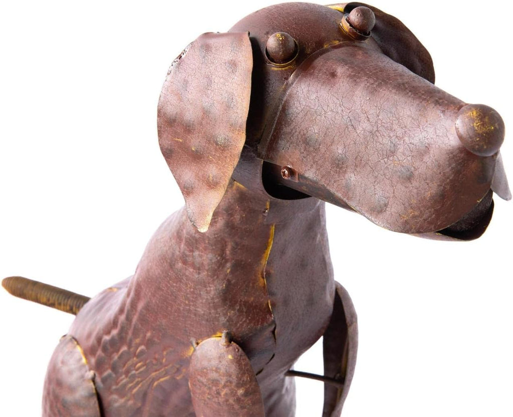 Park Hill Collection Best Friend Dog Fountain Spitter with Pump is Great Decor for Patio, Deck and Home, Folk Art Inspired Metalwork, 23x13x13.25 Inches