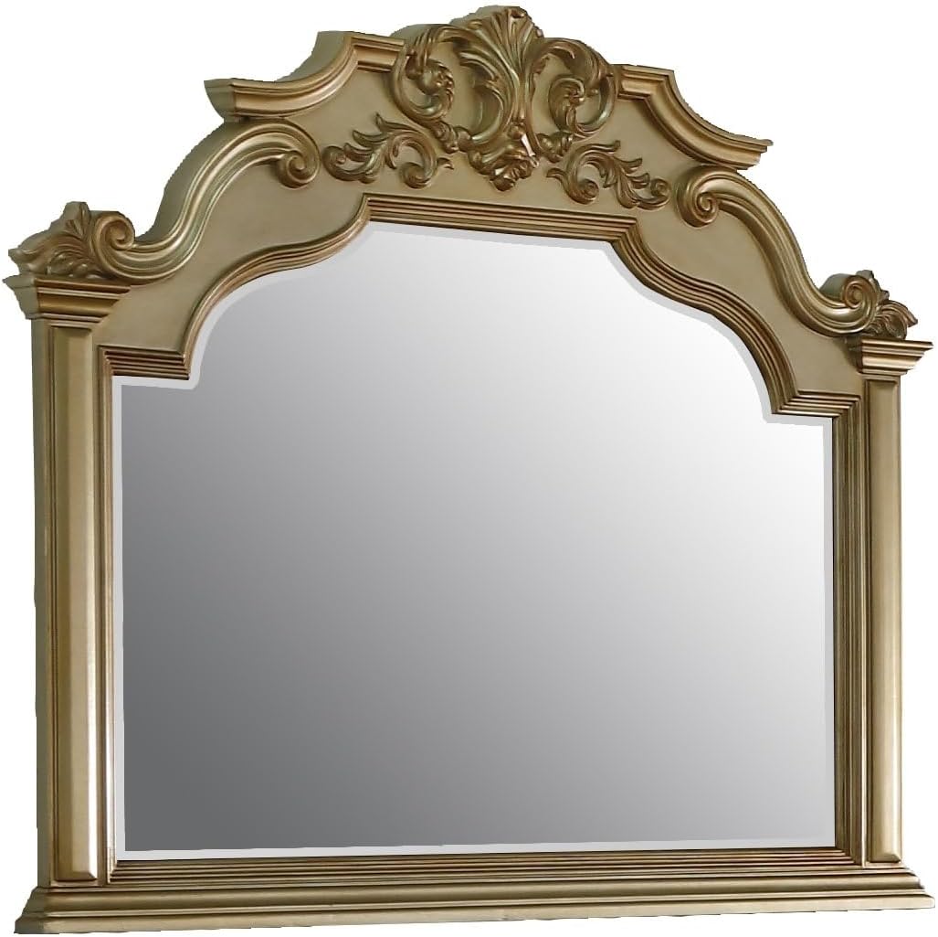 First of a Kind Miranda Gold Queen 4 Piece Bedroom Set