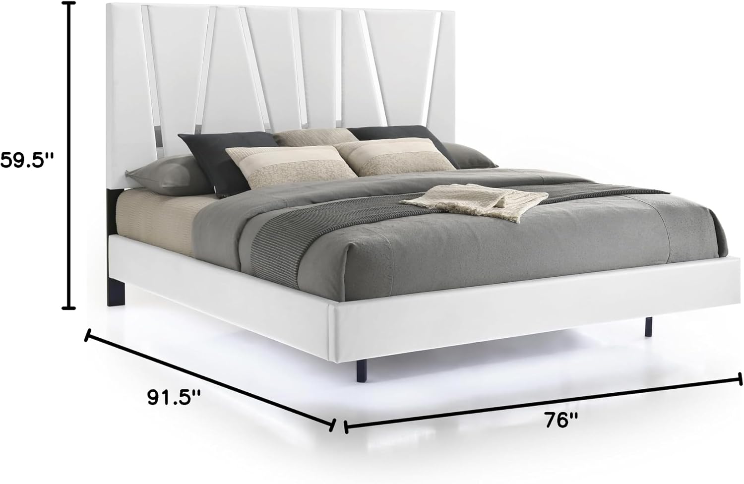 New Classic Furniture Europa Wood California King Bed, White