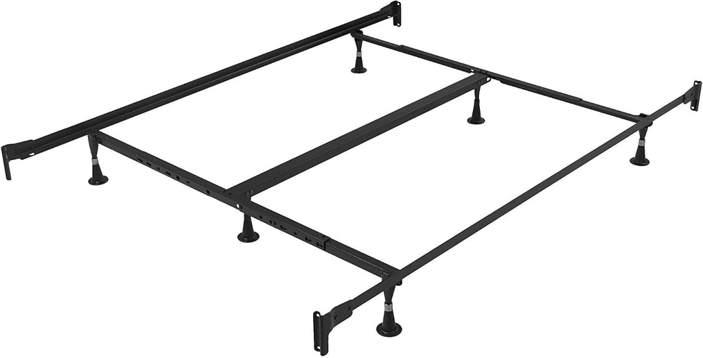 Dream Solutions USA DS USA Chiro Premier Two-Sided Medium Firm (Blue) Mattress Set with Metal Bed Frame - Spine Support, Orthopedic, Longlasting Comfort (King 76'x80'x9')