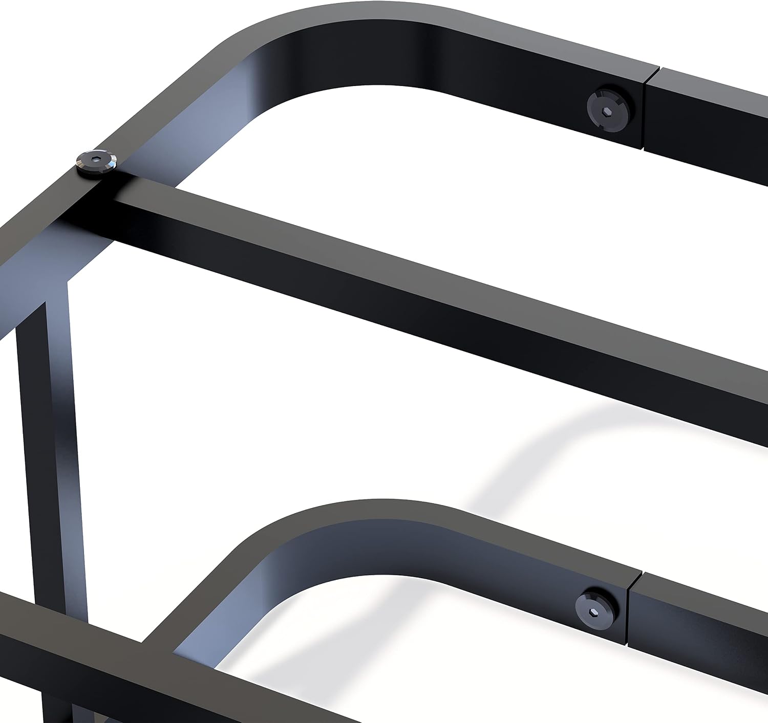 East West Furniture Dothan Traditional Metal Twin Bed Frame in Black