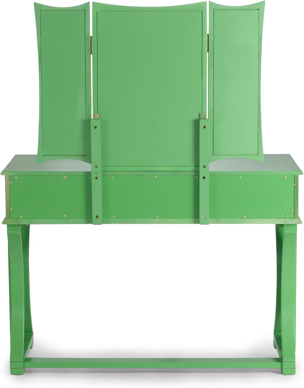 Poundex Bobkona Edna Vanity Set with Stool, Apple Green