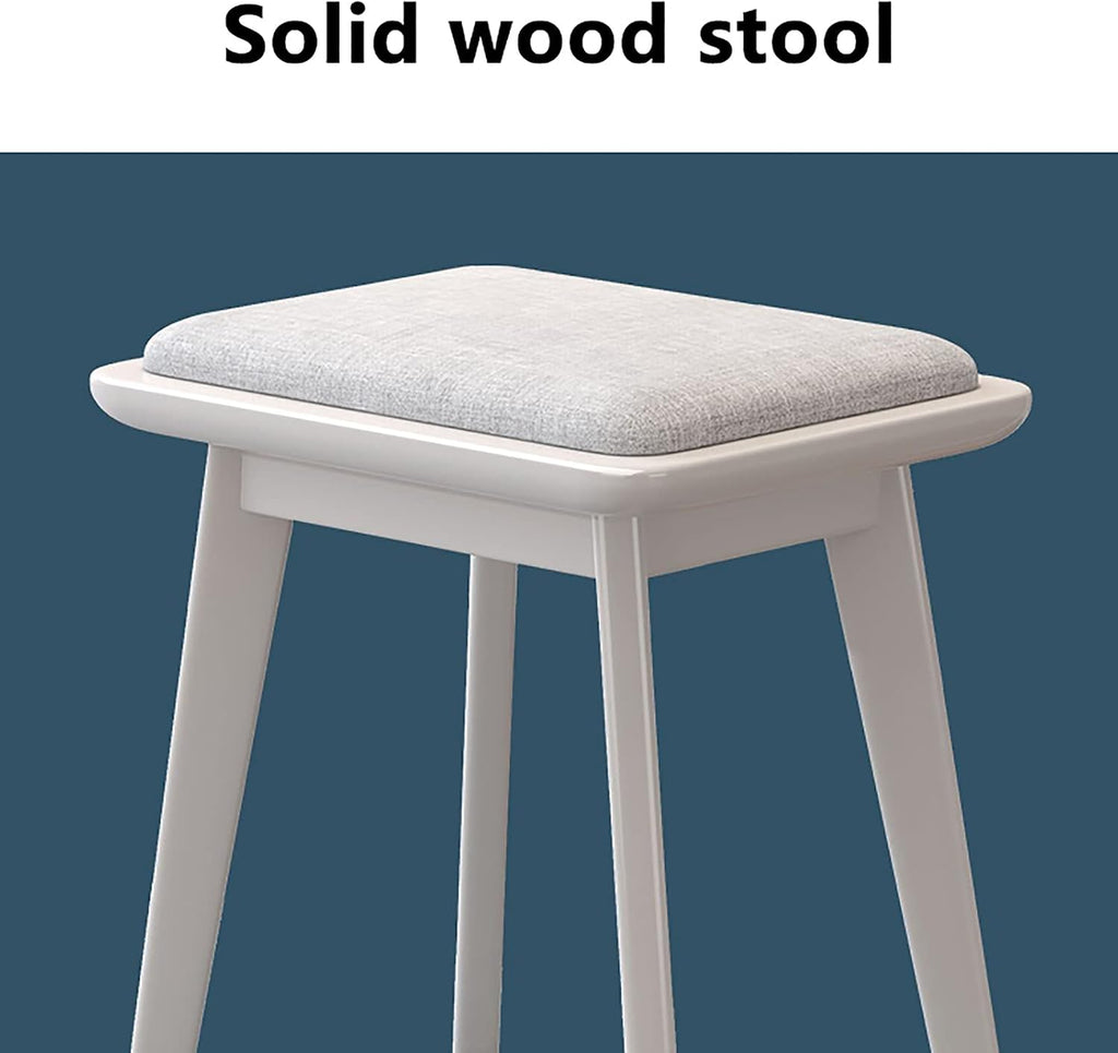 BTZHY Vanity Chair,Vanity Stool,Modern Upholstered Makeup Dressing Bench Footstool Side Table Seat Dressing Chair,Piano Seat with Padded Cushion and Solid Wood Leg