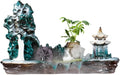 Fountain Waterfall Ceramic Automatic Circulating Indoor/Outdoor Tabletop Fountain Fengshui Indoor Decoration for Office Home Relax Meditation,Navy Blue