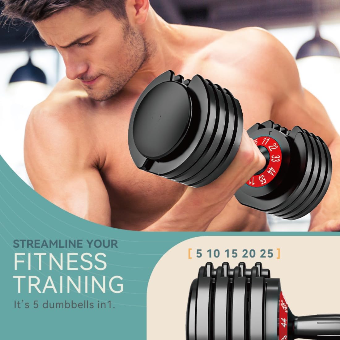Adjustable Dumbbell Set of 2, 110lbs/50lbs Free Weights Dumbbell Set, 5-in-1/10-in-1 Quick-Lock Hand Weights, 25lbs/55lbs Pair with Anti-Slip Texture Handle, Weight Set For Home Gym Suit both Men and Women