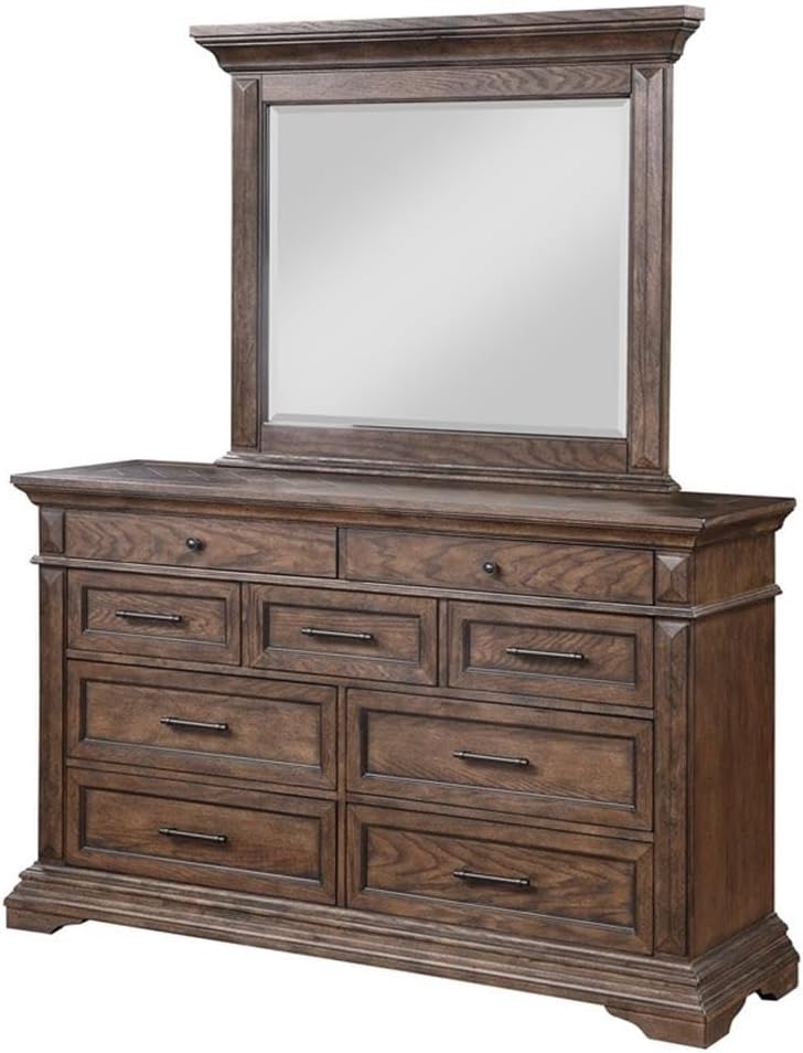 New Classic Mar Vista 4-Piece Wood King Bedroom Set with Nightstand in Walnut