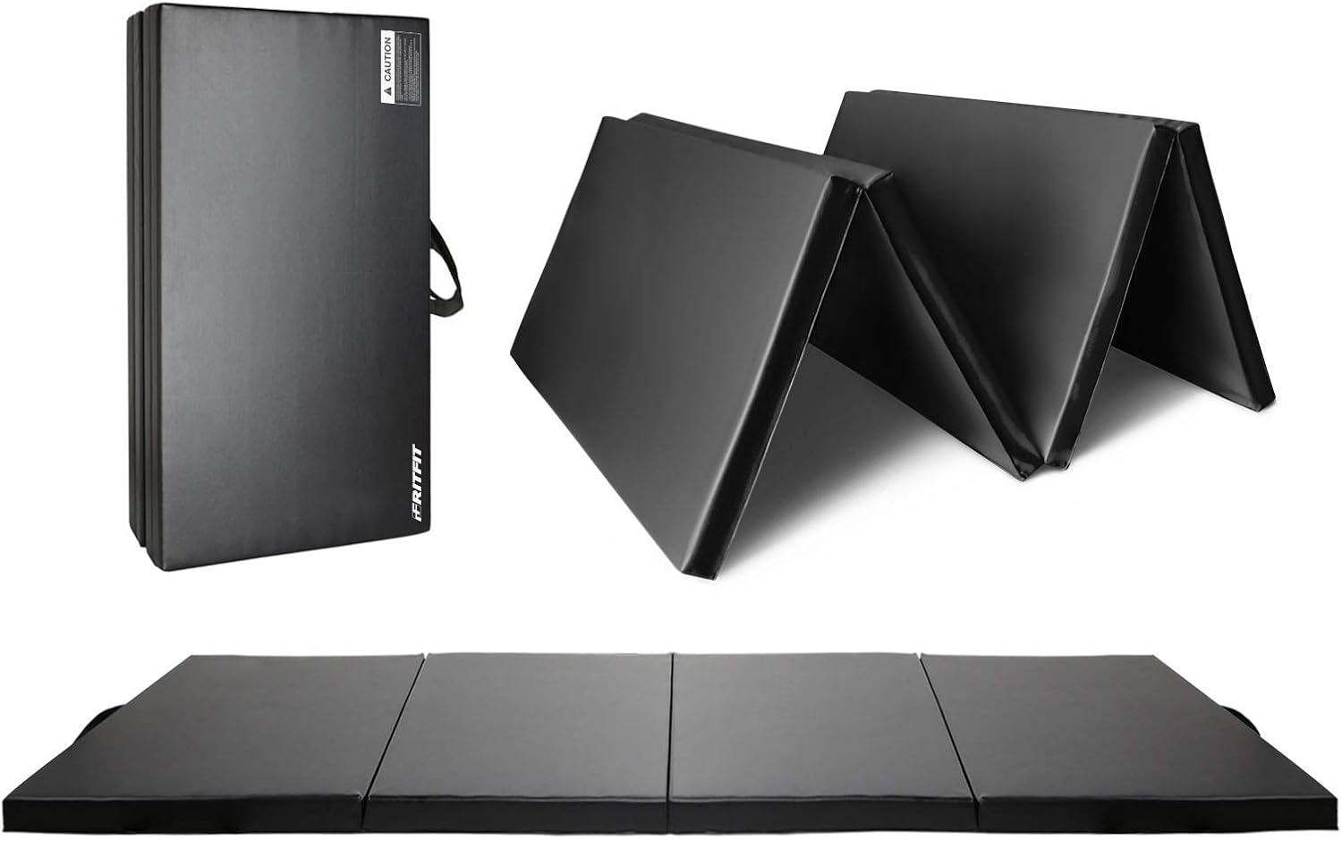 RitFit Upgraded Folding Exercise Mat, 2 Inch Thick Gymnastics Mat 3'x6',4'x8',4x10',2'x8' with Carrying Handles for Yoga, MMA, Stretching, Core Workouts and Home Gym Protective Flooring