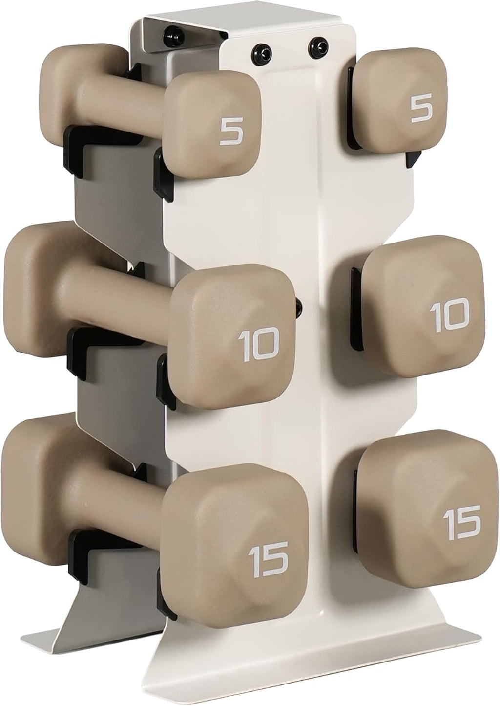 Tone Fitness Neoprene Dumbbell Set with Storage Rack – Non-Slip, Anti-Roll Hand Weights for Home Gym Workouts | 20 lb, 32 lb, 50 lb, 60 lb & 100 lb Options