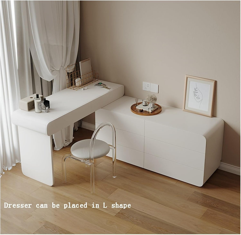Makeup Table Vanity Makeup Vanity Desk with Vanity Mirror Adjustable Corners Bedroom Makeup Desk Modern Multiple Drawers Dressing Table Vanity Desk (Size : 150cm)