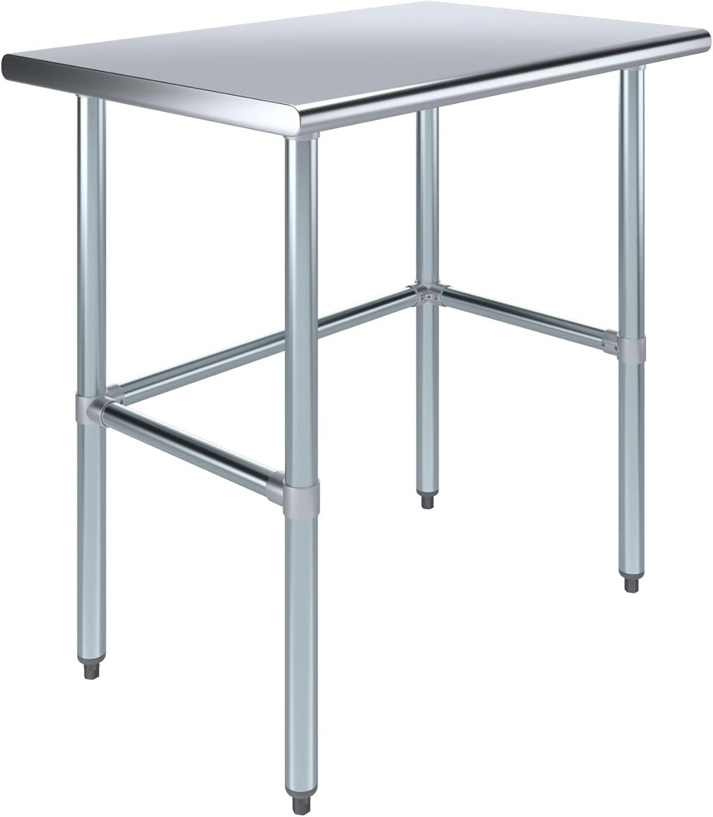 Open Base Stainless Steel Work Table with Galvanized