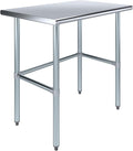 Open Base Stainless Steel Work Table with Galvanized