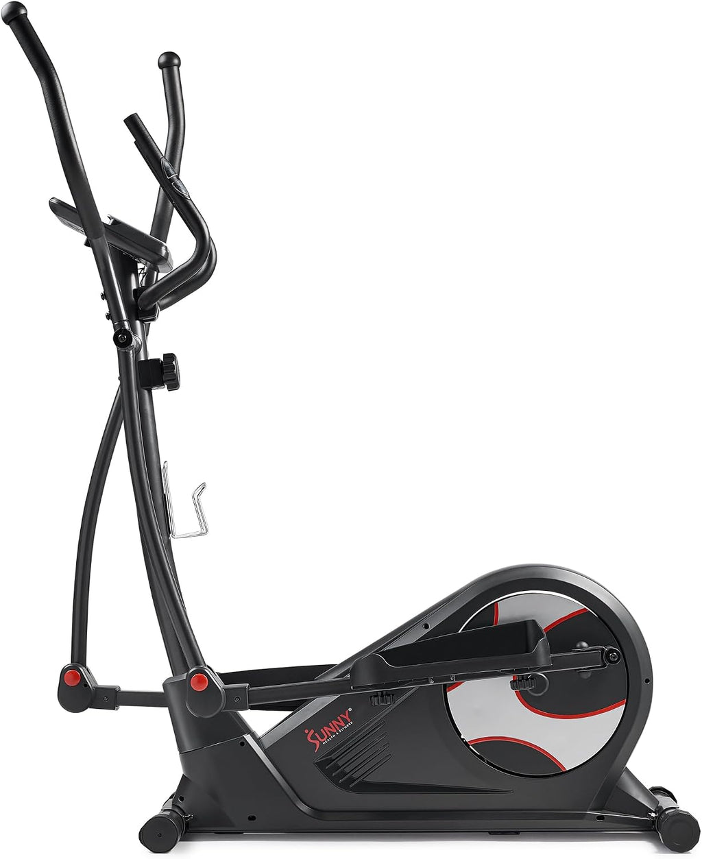 Sunny Health & Fitness Elliptical Machine with Extended Stride, Ultra Quiet 300 lbs Capacity Cross Training Cardio Fully Body Exercise for Home, Sunny Fit App Access, Optional 12' or 16' Stride Length