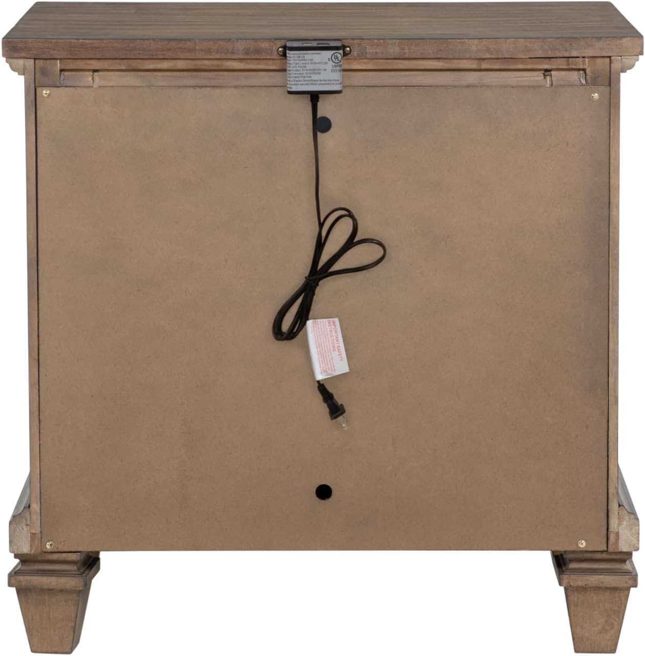 New Classic Furniture Mariana 4-Piece Wood King Bedroom Set with Nightstand, Vintage Mocha