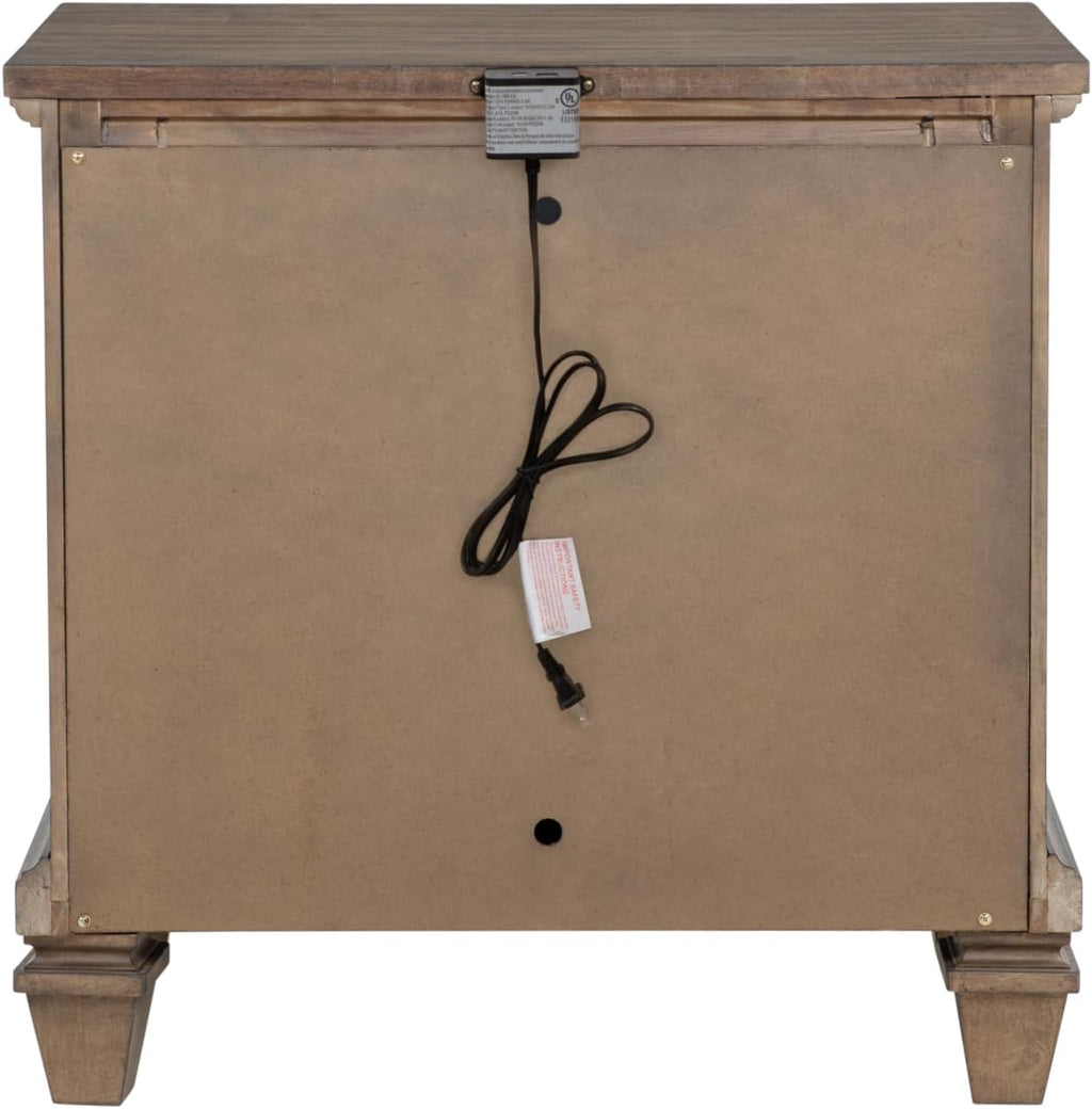 New Classic Furniture Mariana 4-Piece Wood Queen Bedroom Set with Nightstand, Vintage Mocha