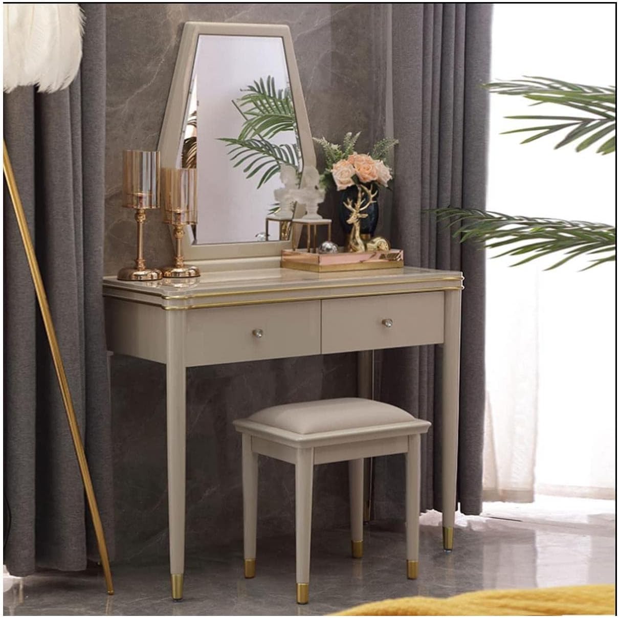 BTZHY Vanity Chair,Stools, Leather Footstools, Vanity Benches, Piano Stool, Women Makeup Seat, Dressing Stools