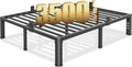 14 inch California King Bed Frame with Round Corner Legs and Headboard Hole Mattress Slide Stopper 3500 lbs Heavy Duty Metal Platform,Steel Slat Support,No Box Spring Needed,Easy Assembly,Noise Free