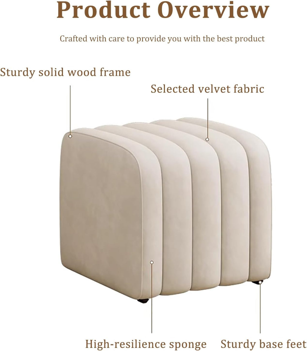 Velvet End of Bed Bench, Toast Entrance Shoe Bench, Solid Wood Vanity Stool Soft Foot Rest for Bedroom Living Room Corridor Entrance Dressing Room Store(120x40x40cm, Brown)
