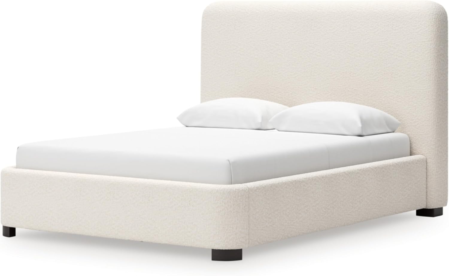 Signature Design by Ashley Brandinlane Casual Queen Upholstered Bed, Foundation/Box Spring Required, Nuvella Cleanable Performance Fabric, 54.63' High, Beige