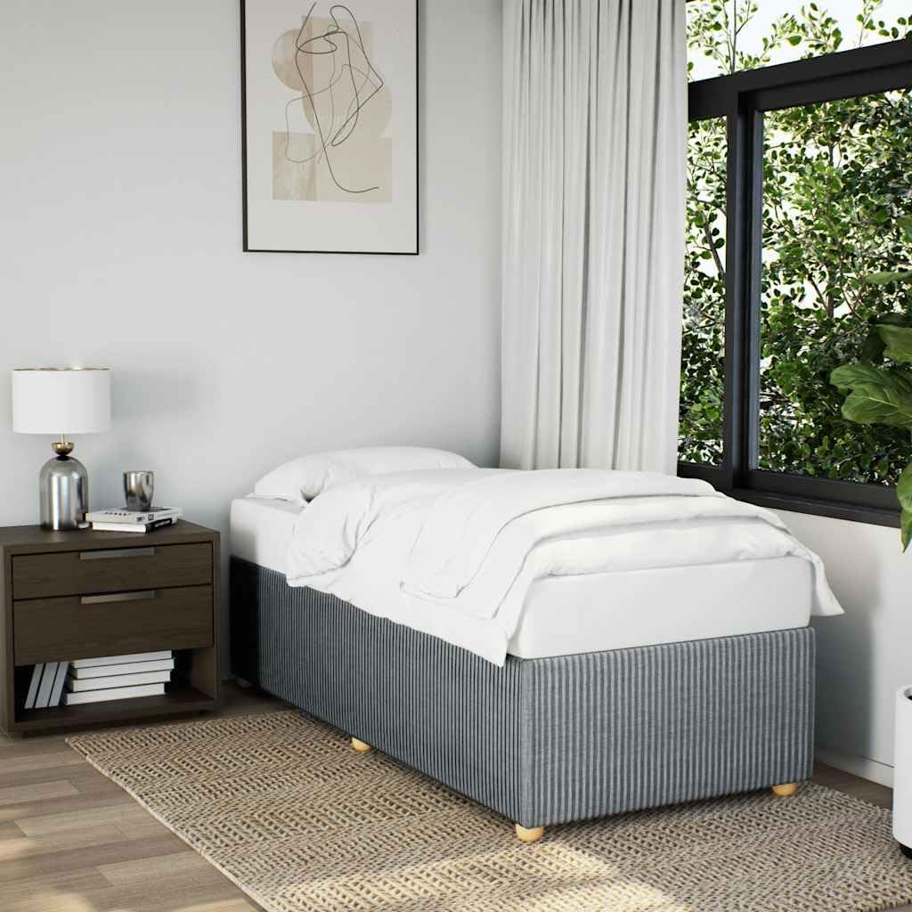 Light Grey Polyester Twin XL Bed Frame with Engineered Wood Construction for Modern Bedroom, 4-Piece Set Includes Upholstered Headboard and Sturdy Support