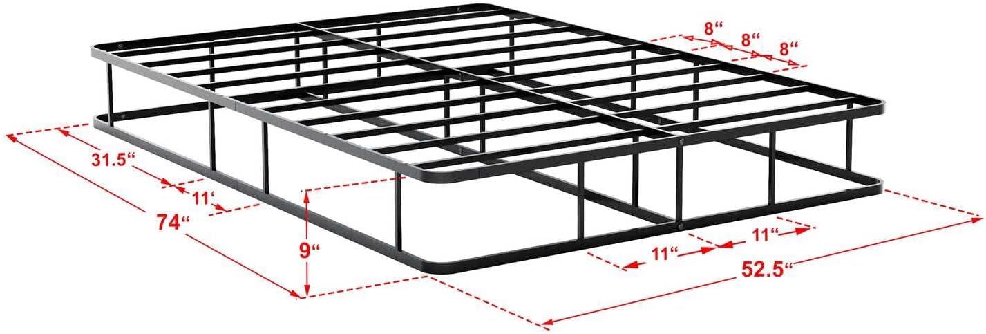 EAST WEST FURNITURE - DHFBBLK - Dothan Full Bedframe with Magnificent Design Headboard and Footboard - Modern Metal Frame in Powder Coating Black