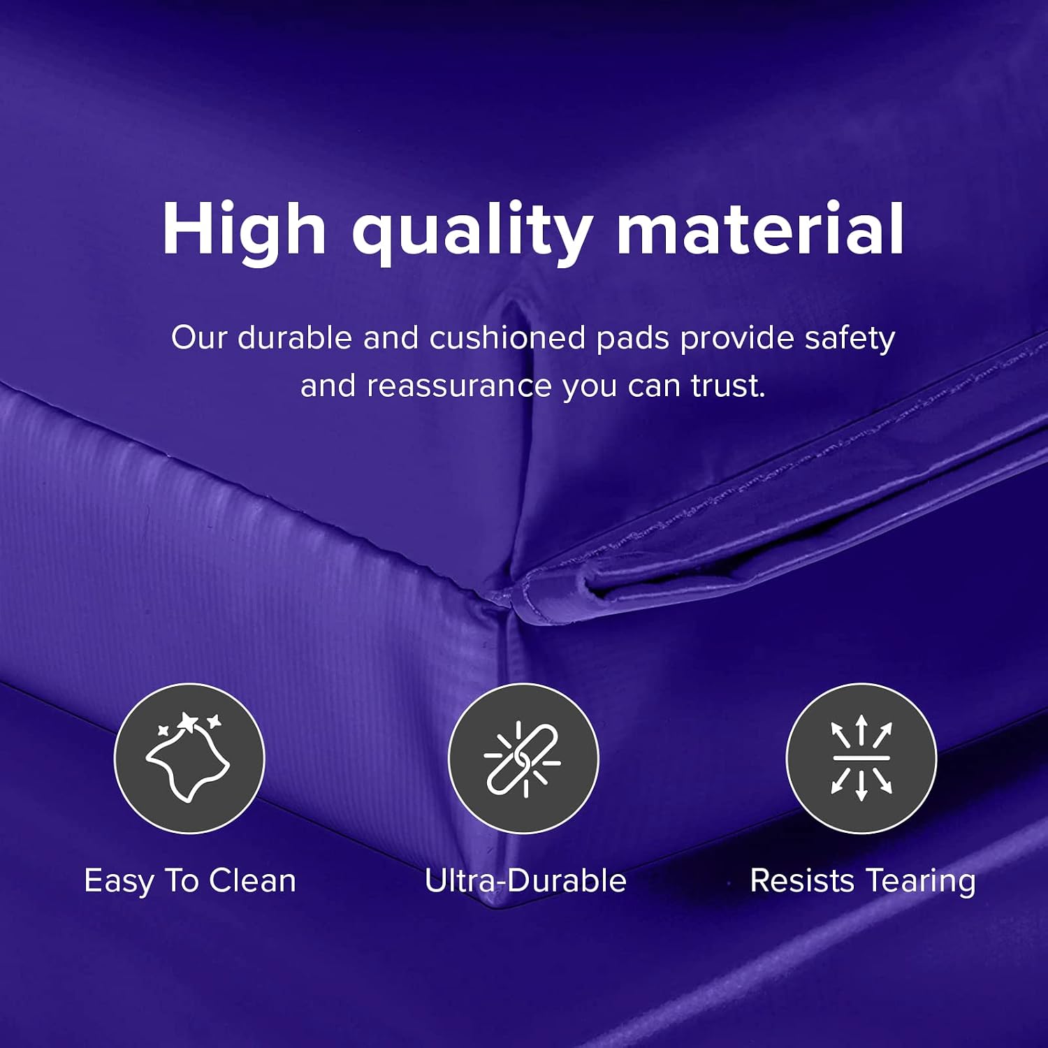 We Sell Mats - 4 ft x 8 ft x 2 in Premium Personal Fitness & Exercise Mat for Home Workout - Lightweight and Folds for Carrying – All Purpose Home Gym Mat – Thick Mat for Yoga, Pilates, Stretches