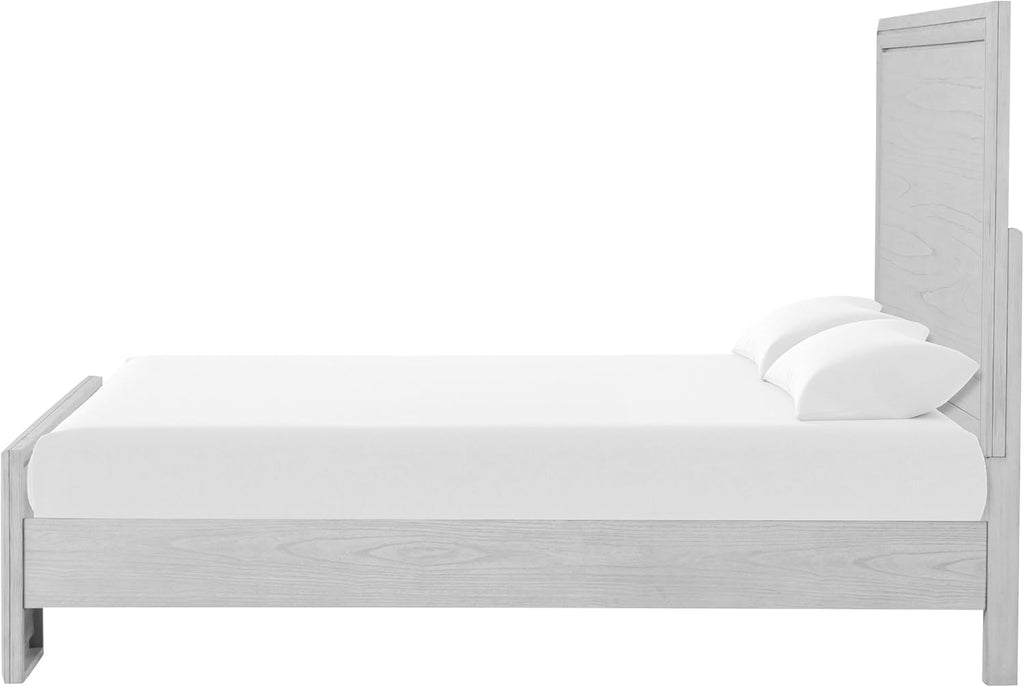 Furniture of America Babsi Modern Wood 3-Piece Bedroom Set with Greek Key Pull, USB Chargers on Nightstand, Felt-Lined Top & Cedarwood-Lined Bottom Drawers, Box Spring Needed, King, Rustic White
