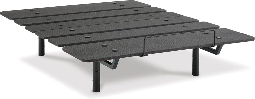 Signature Design by Ashley Cosmic Power Base Traditional King Adjustable Base with Head and Foot Incline, Wireless Remote and USB Ports, Black