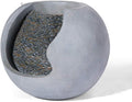 Indoor Fountain/Water Fountain 14.8' Spherical Fountain Resin Made to Simulate The Appearance of Cement Texture Indoor/Outdoor Garden Patio Fountain Tabletop Water Fountains,Grey