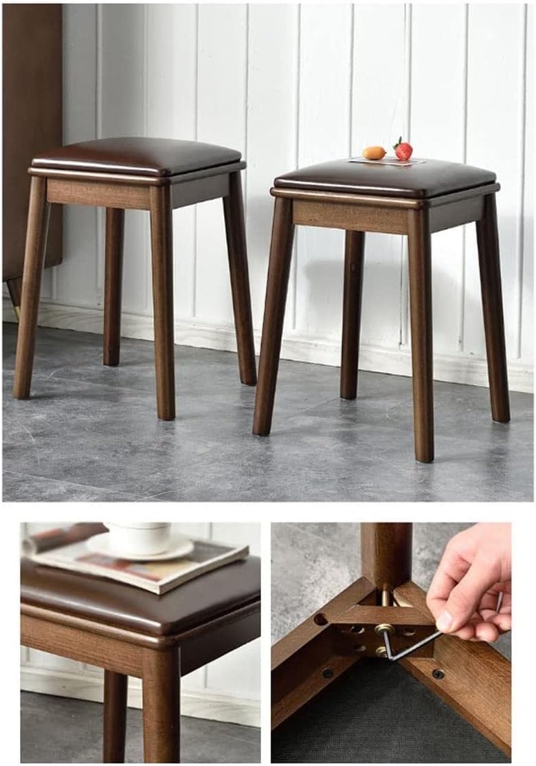 BTZHY Vanity Chair,Leather Footstools, Vanity Benches, Piano Stool, Makeup Seat, Garden Stools, Dressing Stools, Living Room and Bedroom Desk Stools