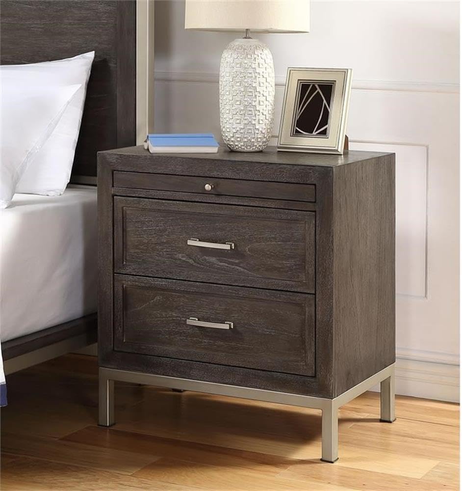 Steve Silver Broomfield Walnut King Engineered Wood 6-Piece Bedroom Set