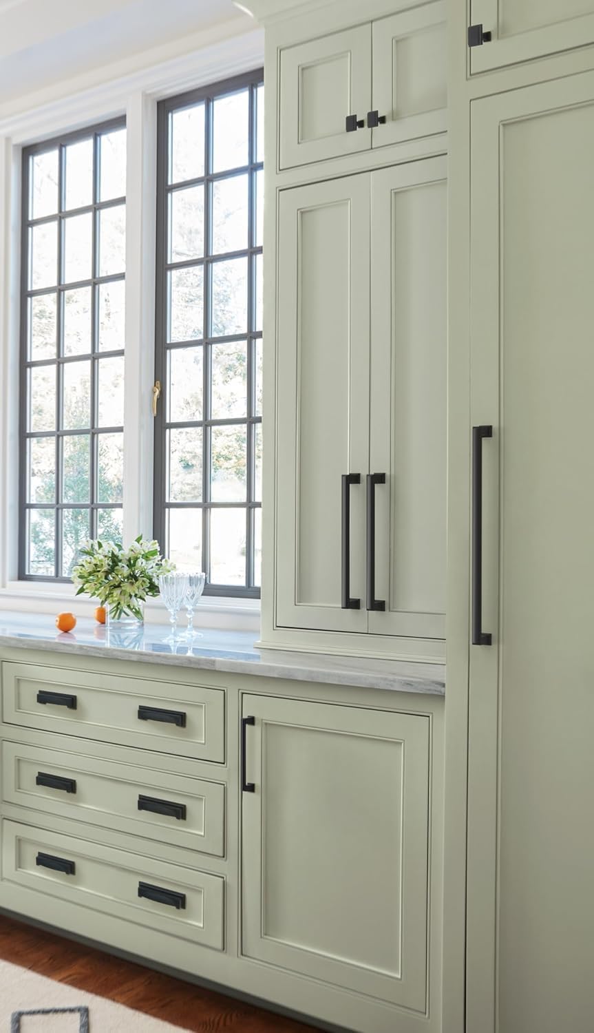 Amerock BP54030FB | Matte Black Appliance Pull | 12 inch (305 mm) Center to Center Cabinet Handle | Appoint | Furniture Hardware