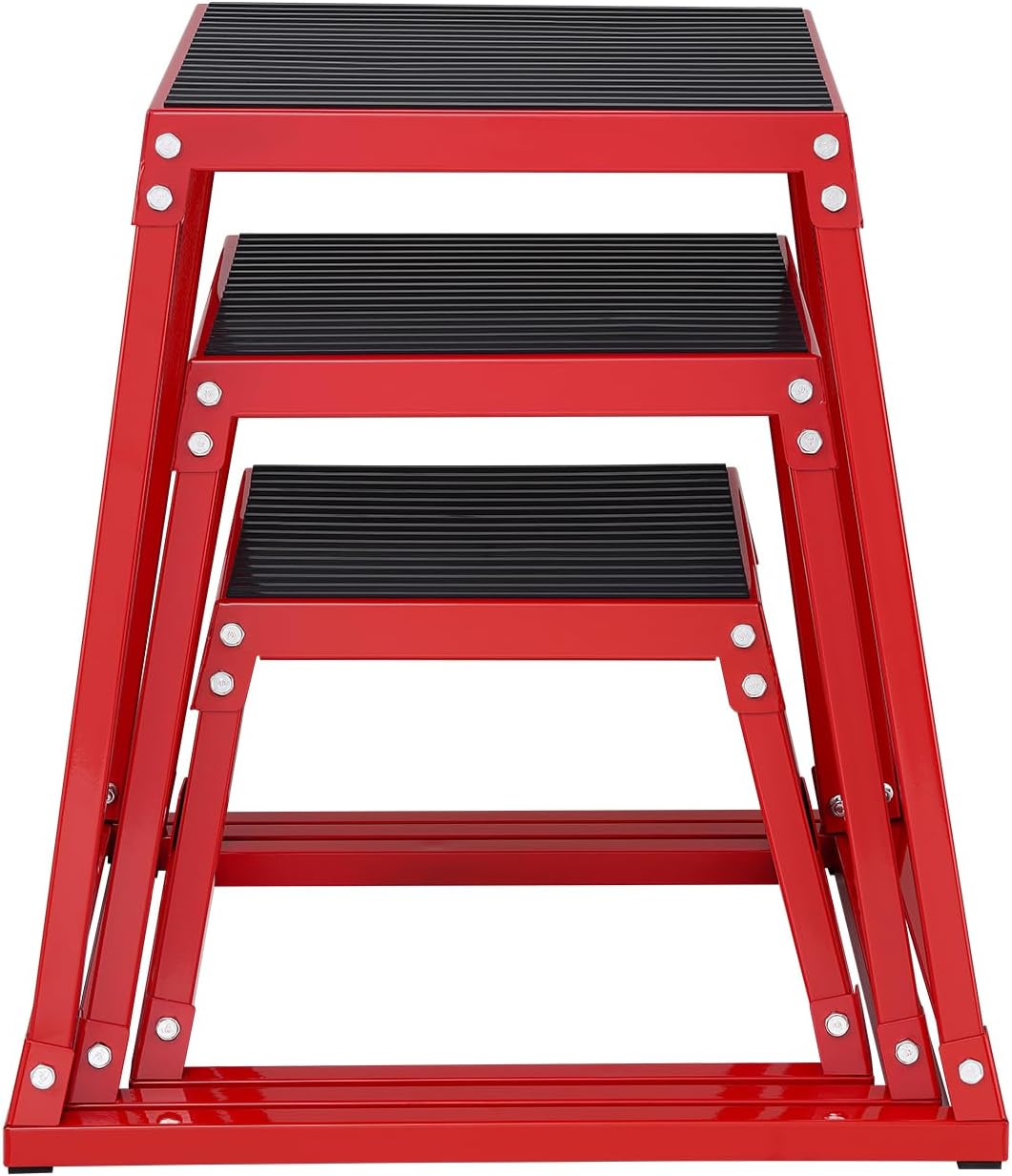 VEVOR Plyometric Jump Box, 18 Inch Plyo Box, Steel Plyometric Platform and Jumping Agility Box, Anti-Slip Fitness Exercise Step Up Box for Home Gym Training, Conditioning Strength Training