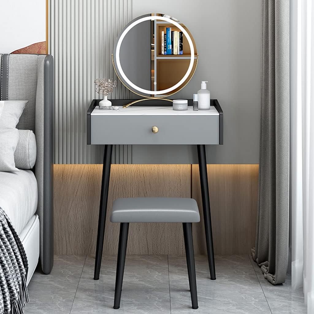 Vanity Benches Vanity Table Set Slate Dresser Bedroom Modern Dresser Ladies Fashion Dresser Dresser Storage Cabinet (Color : A, Size : L50cm)