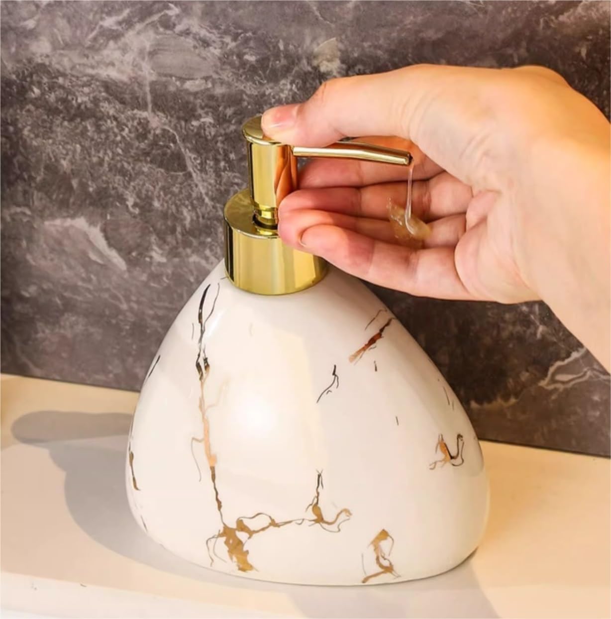 Vanity Bathroom Decor, Bathroom Accessories Set 6 Pieces Or 7 Pieces Bath Ensemble Bath Set Collection Ceramics Pattern Gift Housewarming Gift(7pcs)
