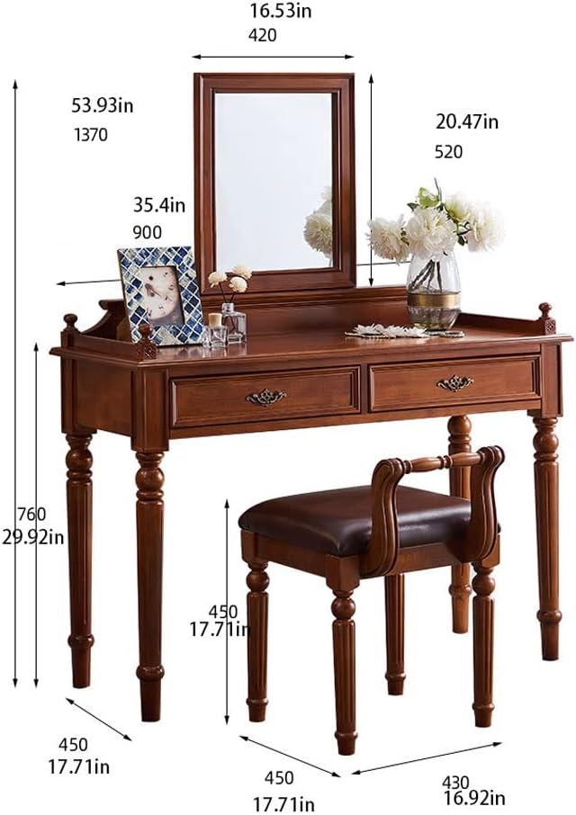 Vanity Benches Vanity Table Set Bedroom Simple Makeup Table Modern Women Dressing Table with Two Storage Cabinets Table (Color : A)
